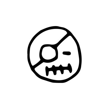  deli emoji vektör simgesi