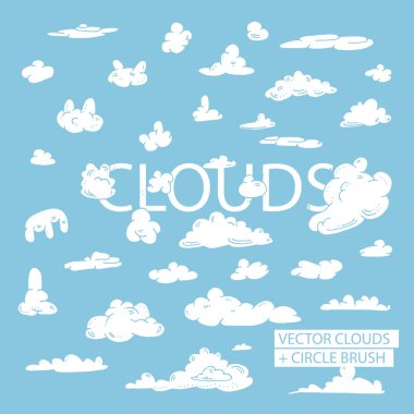 Bulutların vektör illüstrasyonu