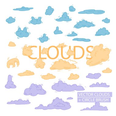 Bulutların vektör illüstrasyonu