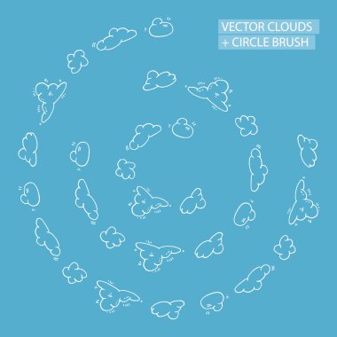 Bulutların vektör illüstrasyonu