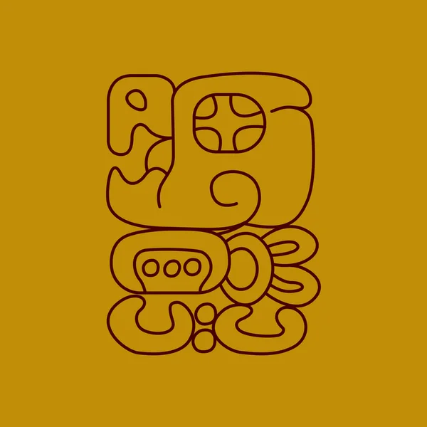 Iconos de línea maya — Archivo Imágenes Vectoriales