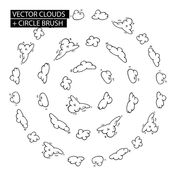 Векторні ілюстрації хмар — стоковий вектор