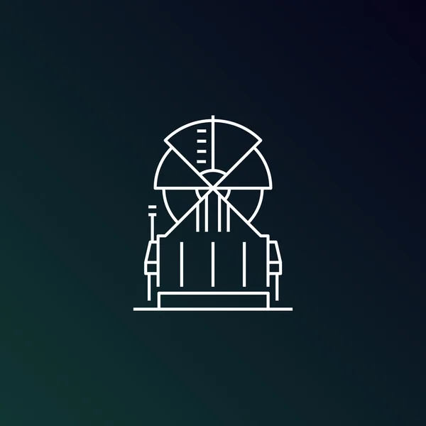 Векторный иллюстрационный телескоп и обсерватория — стоковый вектор