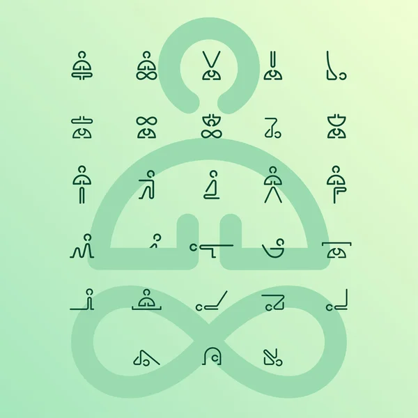 Vektör yoga simgesi