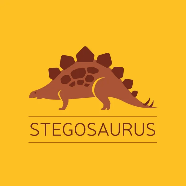 Platte icoon van stegosaurus — Gratis stockfoto