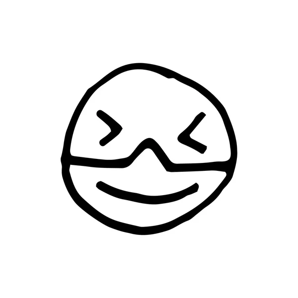 Emoticon smile logo — Stock Vector