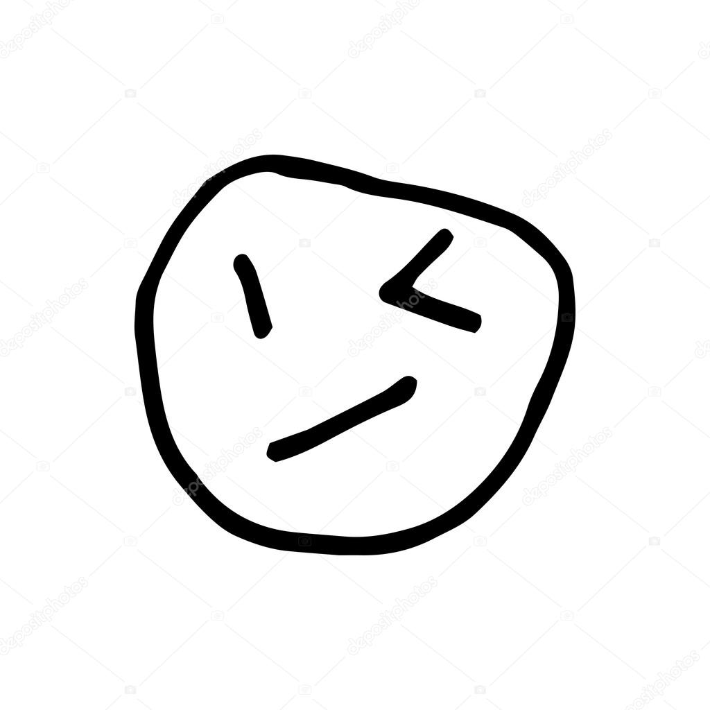 EPS emoticon vector logo and hand drawn emoji icon