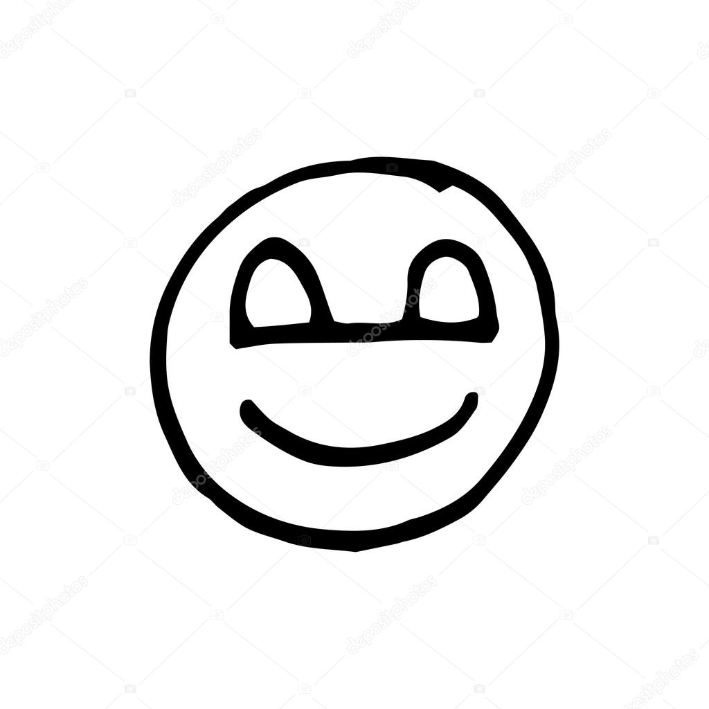 EPS emoticon vector logo and hand drawn emoji icon