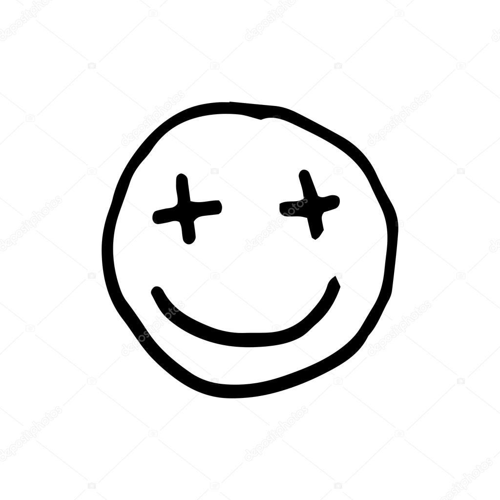 EPS emoticon vector logo and hand drawn emoji icon