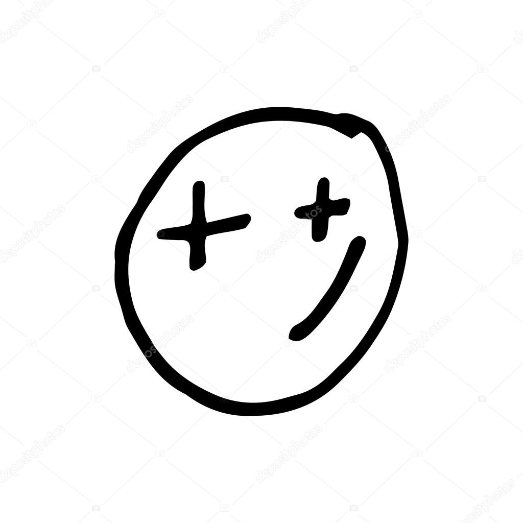 EPS emoticon vector logo and hand drawn emoji icon