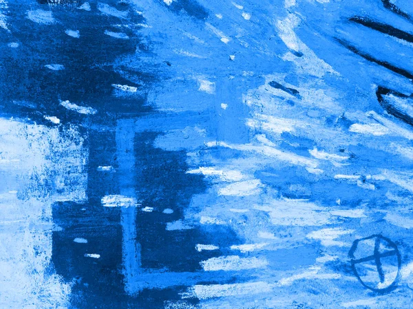 現代美術の背景 多色形状 鮮やかなラインを持つ芸術的なパターン バナー ポストカード テンプレートポスター チラシのデザインのための青抽象絵画テクスチャ 現代美術ギャラリーのコンセプト — ストック写真