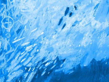 Çağdaş sanat geçmişi. Sanatsal desenler, çok renkli şekiller, canlı çizgiler. Pankart için mavi soyut resim dokusu, kartpostal, şablon posteri, el ilanı tasarımı. Çağdaş sanat galerisi kavramı.