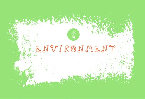 Ecology Environment Concept Paint Splash Vector Texture Bio Badge Eco — Stock Vector