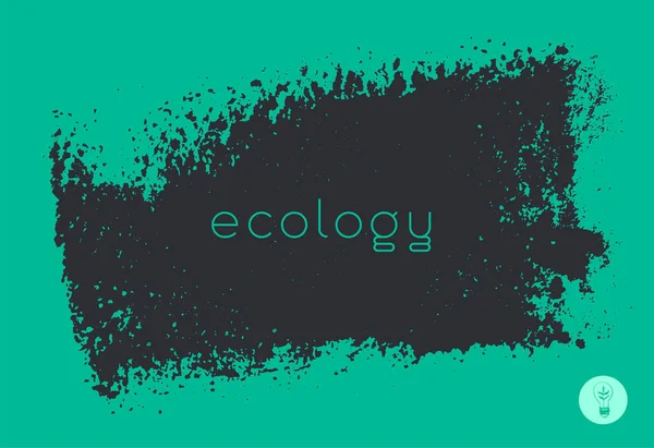 Koncepcja Ekologiczna Ekologiczna Powłoką Wektorową Farby Bio Odznaki Transparentem Ekologicznym — Wektor stockowy