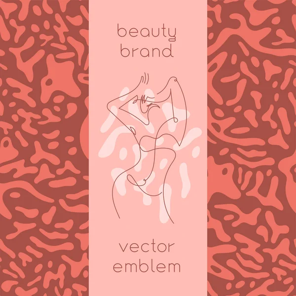 Design Logo Studioului Frumusețe Nuanță Moale Modă Vector Șablon Design — Vector de stoc