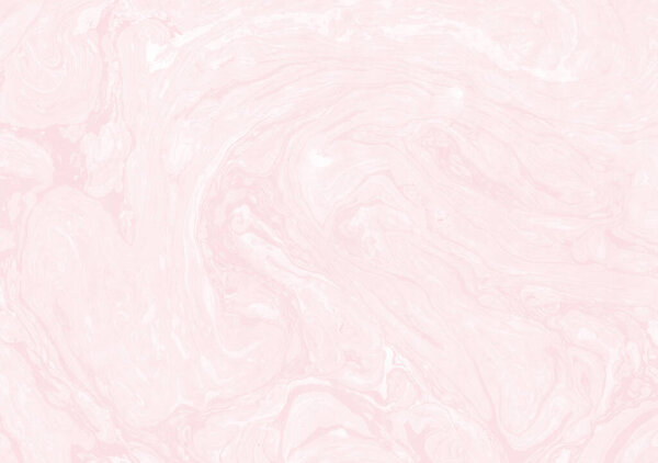 Абстрактный художественный фон. Декоративная гламурная розовая текстура из акрилового мрамора. Глэм тема, праздничный бренд, творческий постер. Мраморное прошлое. Жидкие чернила на влажной поверхности. Светло-розовая мраморная бумага.