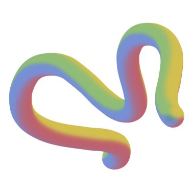 Moda eğilimli 3 boyutlu akışkan element. 90 'ların havasına göre nostaljik. Soyut sıvı figür, gradyan damlası, akromatik markalaşma tasarımı için plastik sembol, gece partisi davetiyesi, müzik broşürü.