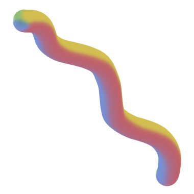 Moda eğilimli 3 boyutlu akışkan element. 90 'ların havasına göre nostaljik. Soyut sıvı figür, gradyan damlası, akromatik markalaşma tasarımı için plastik sembol, gece partisi davetiyesi, müzik broşürü.