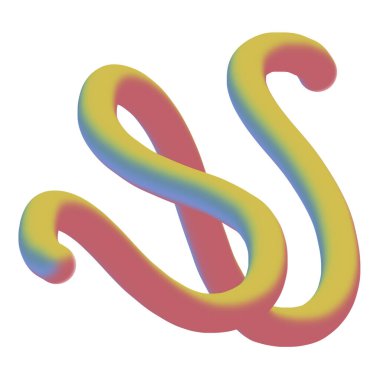 Moda eğilimli 3 boyutlu akışkan element. 90 'ların havasına göre nostaljik. Soyut sıvı figür, gradyan damlası, akromatik markalaşma tasarımı için plastik sembol, gece partisi davetiyesi, müzik broşürü.