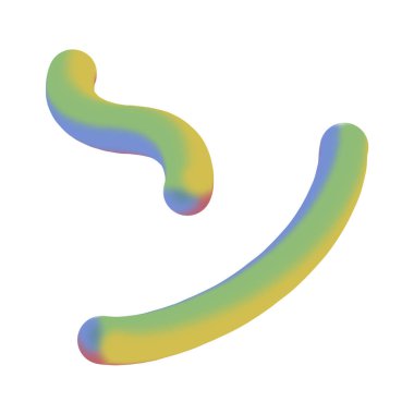 Moda eğilimli 3 boyutlu akışkan element. 90 'ların havasına göre nostaljik. Soyut sıvı figür, gradyan damlası, akromatik markalaşma tasarımı için plastik sembol, gece partisi davetiyesi, müzik broşürü.