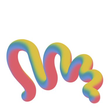 Moda eğilimli 3 boyutlu akışkan element. 90 'ların havasına göre nostaljik. Soyut sıvı figür, gradyan damlası, akromatik markalaşma tasarımı için plastik sembol, gece partisi davetiyesi, müzik broşürü.