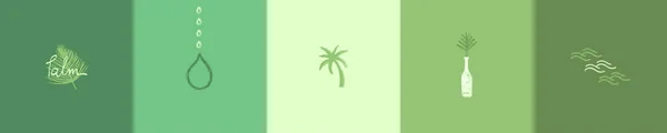 Шаблон Дизайну Векторного Логотипу Символ Пальмового Дерева Знак Пальмового Листа — стоковий вектор