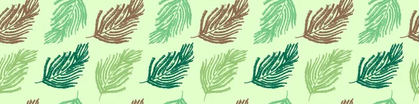 Grünes Blattmuster Nahtlos Floraler Hintergrund Mit Palmblätterornament Vektor Nahtlose Mustergestaltung — Stockvektor