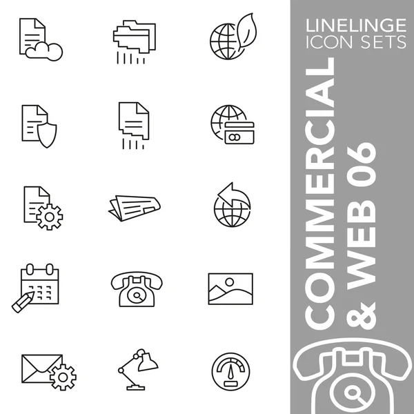Web sitesi, internet ve ticari 06 Premium vuruş simgesi kümesi. Linelinge, modern anahat sembol koleksiyonu