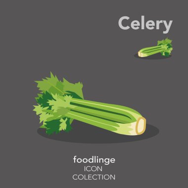 Resmedilmiş Kereviz 'in taze renkli sebze ikonu. Foodlinge en iyi piktogram paketidir, tüm boyutlar ve cihazlar için eşsiz bir tasarım. Vektör grafik, logo, sembol ve web sitesi içeriği.