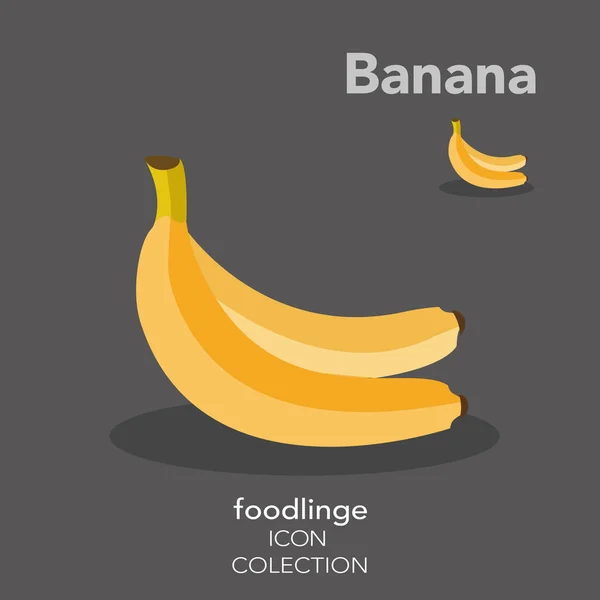 Frische Bunte Gemüse Ikone Von Illustrierten Bündel Bananen Foodlinge Sind Vektorgrafiken