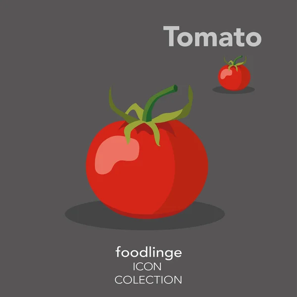 Frische Bunte Gemüse Ikone Der Illustrierten Tomate Foodlinge Sind Die Stockillustration