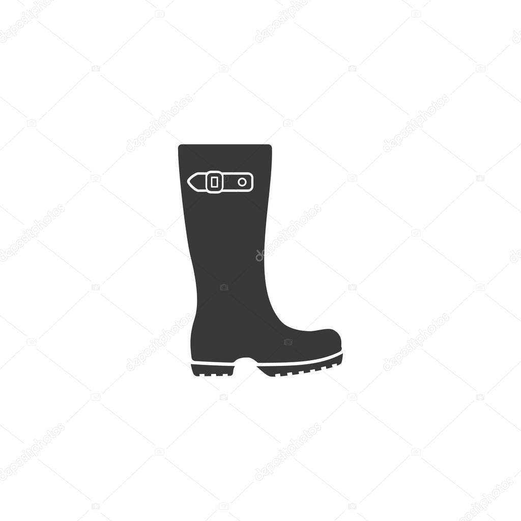Boots icon. rain boot, shoes sign. Vector