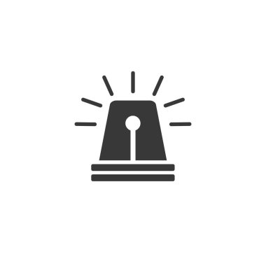 Siren simgesi. Acil durum ışık ikonu vektör illüstrasyonu