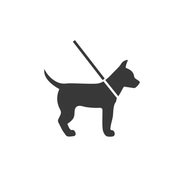 Иконка собаки на белом. Векторный современный плоский стиль — стоковый вектор