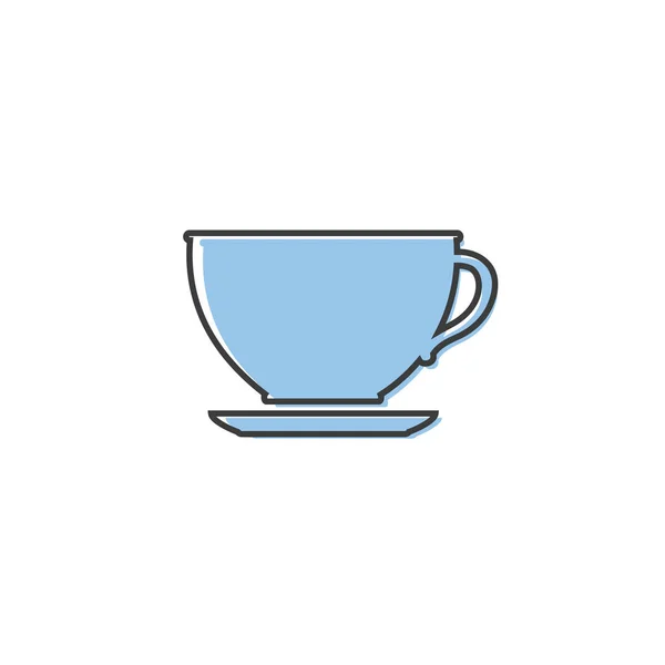 Una taza de café. Icono de taza de café. Icono de café aislado fondo blanco — Vector de stock
