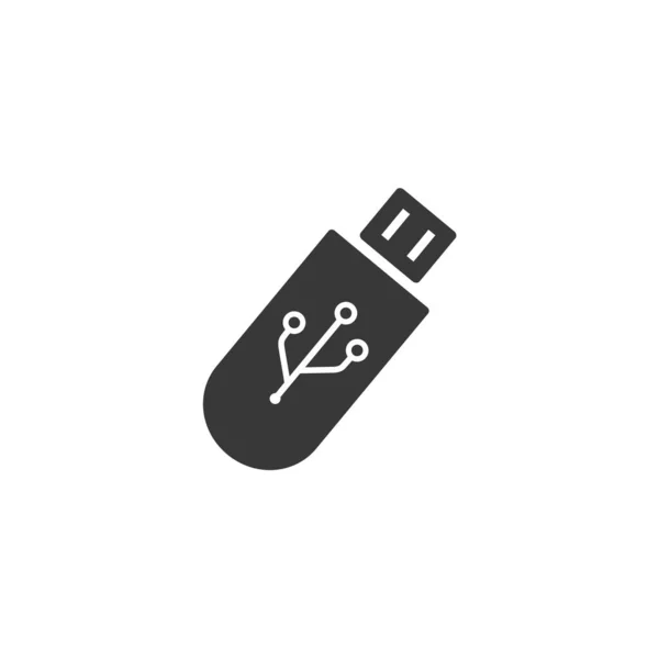 USB-Laufwerk Symbol isoliert auf weiß. Vektorillustration — Stockvektor