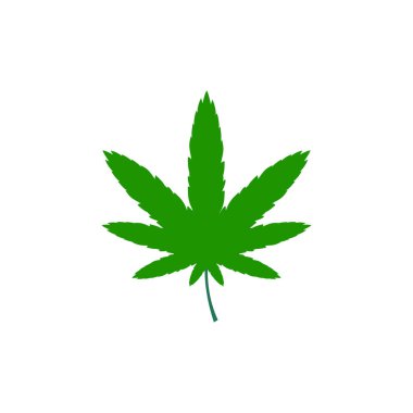 Modern dairede marihuana ikonu. Vektör illüstrasyonu