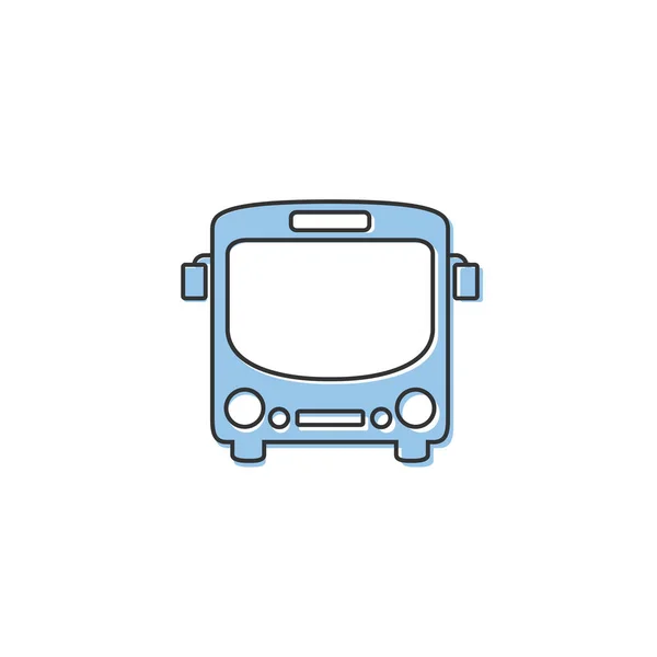 Bus line icon symbol vector on white — Stock Vector