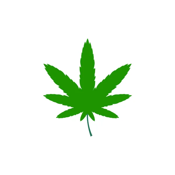 Marihuana icoon in een moderne flat. Vectorillustratie — Stockvector