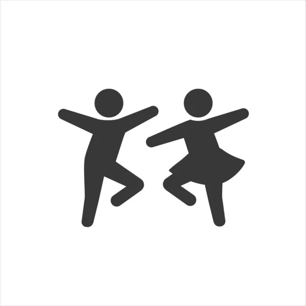 Tańczący mężczyzna i kobieta. Tańcząca para ludzi. Szczęśliwi ludzie. Wektor — Wektor stockowy