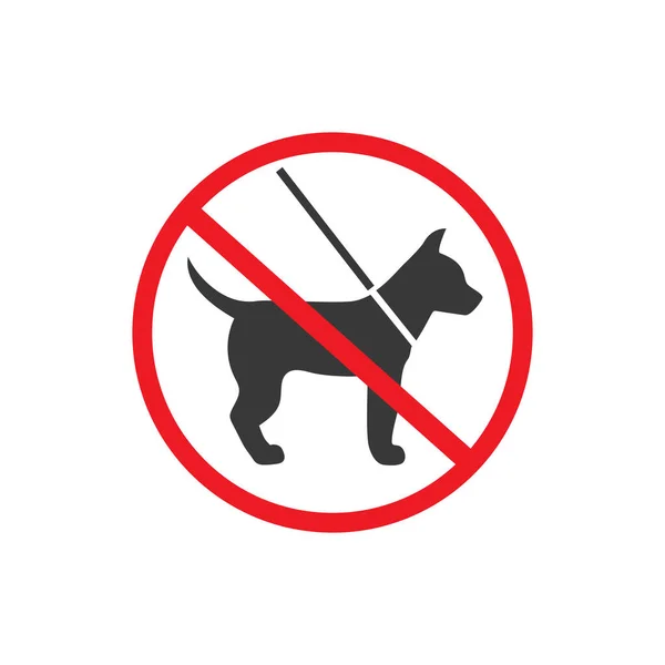 No dog icon on white. in modern flat style — Stock Vector