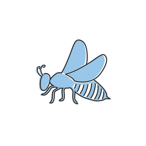 Bee line ikon, vektor illustration logotyp i platt stil — Stock vektor