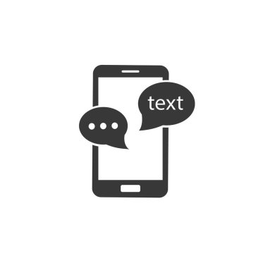 Telefon ya da Mobil Sohbet Simgesi. Vektör
