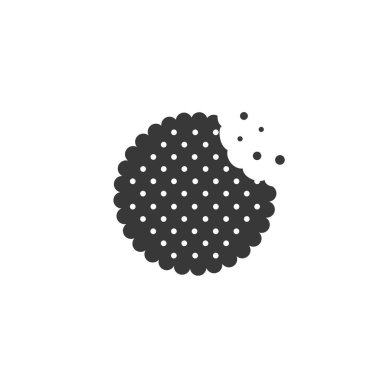 Bisküvi ikonu. Gıda vektörü simgesi