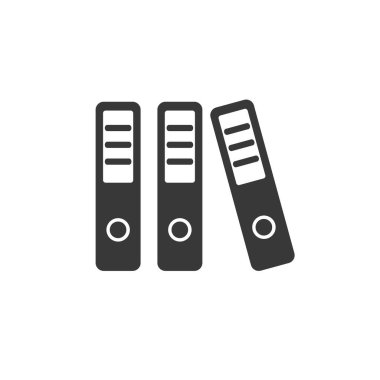 Düz üzerindeki klasörler vektör simgesi