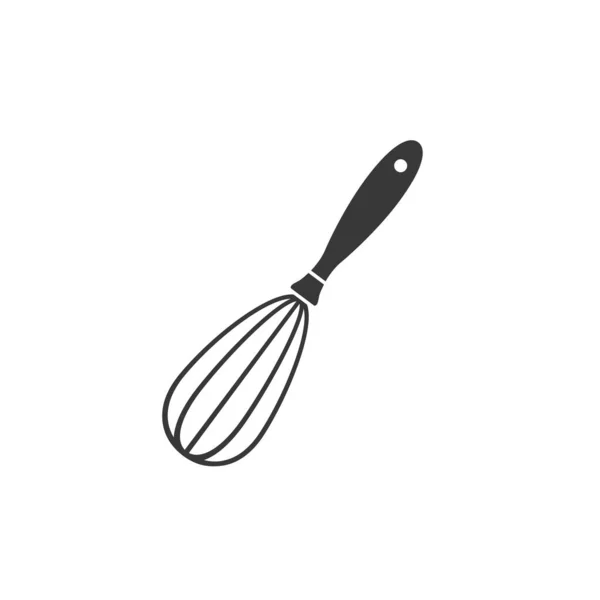 Balão whisk para misturar e bater ícone vetorial plana para aplicativos de cozinha e sites —  Vetores de Stock