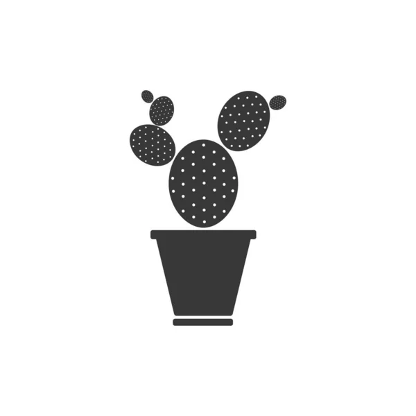 Cactus icono simple jardinería ilustración planta vector signo — Vector de stock