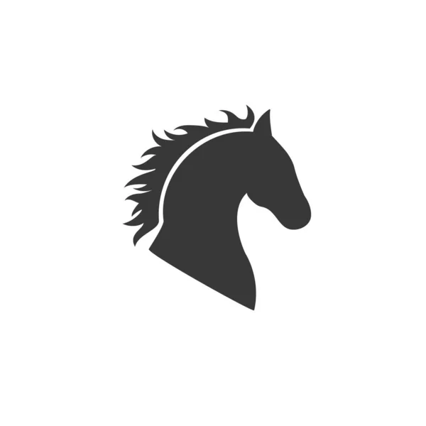 Cabeça cavalo ícone vetor moderno estilo plano —  Vetores de Stock