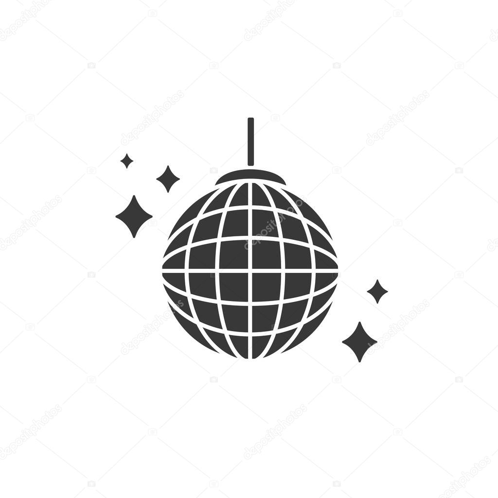 Vector party ball icon in flat vector