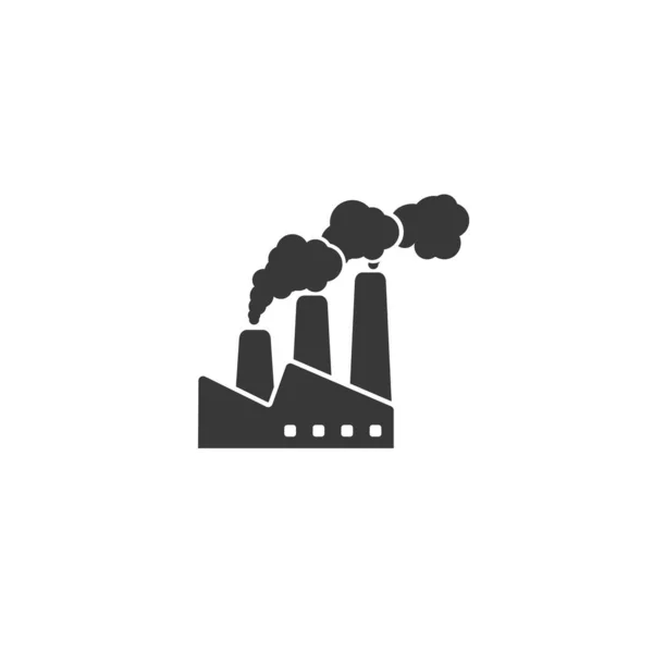 Industrins föroreningsvektor ikon koldioxid i moderna platt — Stock vektor